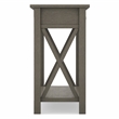 Pemberly Row Solid Wood Transitional Console Table in Farmhouse Gray