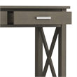 Pemberly Row Solid Wood Transitional Console Table in Farmhouse Gray