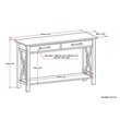 Pemberly Row Solid Wood Transitional Console Table in Farmhouse Gray