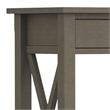 Pemberly Row Solid Wood Transitional Console Table in Farmhouse Gray