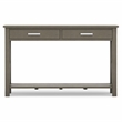 Pemberly Row Solid Wood Transitional Console Table in Farmhouse Gray