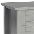 Pemberly Row Transitional Solid Wood Bedside Table in Fog Gray