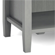 Pemberly Row Transitional Solid Wood Bedside Table in Fog Gray