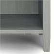 Pemberly Row Transitional Solid Wood Bedside Table in Fog Gray
