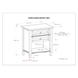Pemberly Row Transitional Solid Wood Bedside Table in Fog Gray