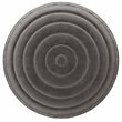 Pemberly Row Boho Round Pouf Ottoman Seat in Gray Velvet Fabric