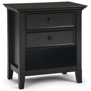 Pemberly Row 24&quot Wide Solid Wood Bedside Table in Hickory Brown