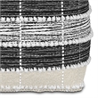 Pemberly Row Boho Square Indoor Outdoor Pouf in White and Black