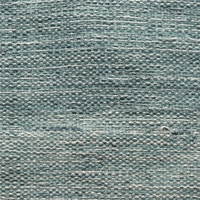 Pemberly Row Boho Square Cube Pouf Ottoman in Blue Melange Cotton