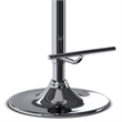 Pemberly Row Adjustable Swivel Bentwood Bar Stool in White Vegan Leather
