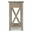 Pemberly Row Solid Wood Transitional Console Table in Distressed Gray