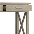 Pemberly Row Solid Wood Transitional Console Table in Distressed Gray