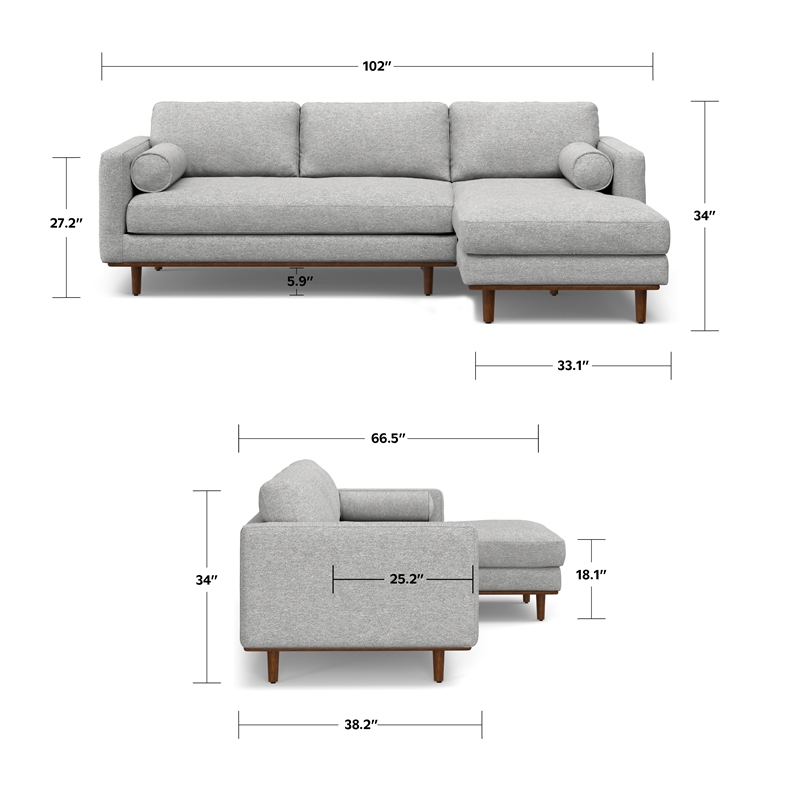 Pemberly Row Right Sectional 102