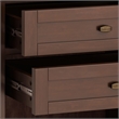 Pemberly Row Transitional Solid Wood Bedside Table in Russet Brown
