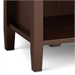 Pemberly Row Transitional Solid Wood Bedside Table in Russet Brown