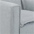 Pemberly Row Solid Wood Accent Chair with Hairpin Legs in Cool Gray