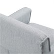 Pemberly Row Solid Wood Accent Chair with Hairpin Legs in Cool Gray