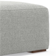 Pemberly Row Modern Table Ottoman in Pale Gray Performance Fabric