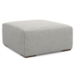Pemberly Row Modern Table Ottoman in Pale Gray Performance Fabric