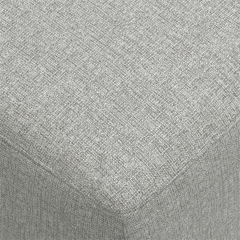 Pemberly Row Modern Table Ottoman in Pale Gray Performance Fabric