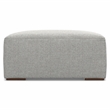 Pemberly Row Modern Table Ottoman in Pale Gray Performance Fabric