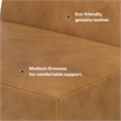 Pemberly Row Center Armless Sofa Module in Sienna Genuine Leather