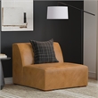 Pemberly Row Center Armless Sofa Module in Sienna Genuine Leather