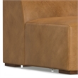 Pemberly Row Center Armless Sofa Module in Sienna Genuine Leather