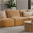 Pemberly Row Center Armless Sofa Module in Sienna Genuine Leather