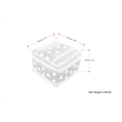 Pemberly Row Boho Square Indoor Outdoor Pouf in White and Gray