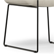 Pemberly Row Modern Dining Chair Set of 2 in Natural Linen Look Fabric