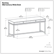 Pemberly Row Solid Wood 72