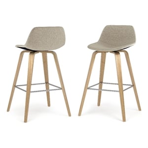 Pemberly Row 28&quot Bentwood Counter Height Stool Set of 2 in Natural