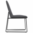 Pemberly Row Modern Dining Chair Set of 2 in Gray Linen Look Fabric