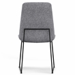 Pemberly Row Modern Dining Chair Set of 2 in Gray Linen Look Fabric