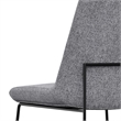 Pemberly Row Modern Dining Chair Set of 2 in Gray Linen Look Fabric