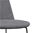 Pemberly Row Modern Dining Chair Set of 2 in Gray Linen Look Fabric