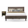 Pemberly Row 2-Piece Wood King Bedroom Set in Brown/Jacobean