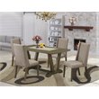 Pemberly Row 5-Piece Wood Dining Set in Jacobean Brown/Dark Khaki