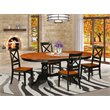 Pemberly Row 5-Piece Oval Wood Dining Table and Chairs in Black