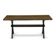 Pemberly Row 9-Piece Wood Dining Set in Black/Jacobean/Dark Gray