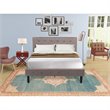Pemberly Row 2-Piece Wood Full Bedroom Set in Brown/Burgundy