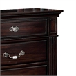 Pemberly Row Nightstand with Brass and Acrylic Accents in Dark Walnut