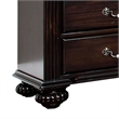 Pemberly Row Nightstand with Brass and Acrylic Accents in Dark Walnut