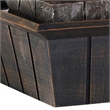 Pemberly Row C Shaped Polyresin 3 Pillar Fountain with LED Lights in Brown