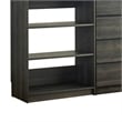 Pemberly Row Modular Closet with 4 Drawers and 5 Shelves in Dark Gray