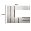 Pemberly Row 6 Piece Wall Mounted Garage Cabinets with Drawers in Gray
