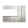 Pemberly Row 6 Piece Wall Mounted Garage Cabinets with Drawers in Gray