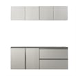 Pemberly Row 6 Piece Wall Mounted Garage Cabinets with Drawers in Gray