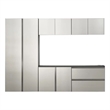 Pemberly Row 6 Piece Wall Mounted Garage Cabinets with Drawers in Gray